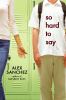 So Hard to Say book cover